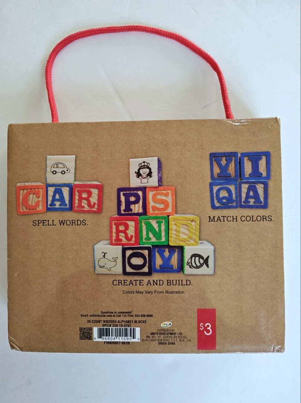 Wooden Alphabet Blocks Set encourages hands-on learning and shape recognition